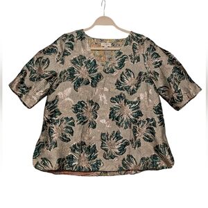 Umgee Floral Textured Blouse